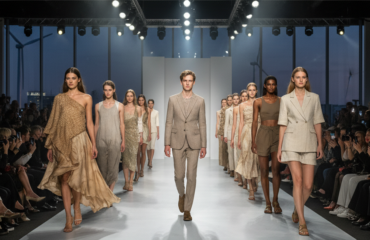 runway models wearing sustainable clothing