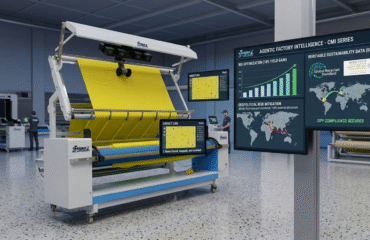 Svegea CMI-210R fabric inspection machine with photocell edge alignment for high-yield, zero-waste textile production.