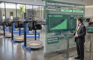 Financial graph showing ROI comparison between manual and automated textile slitting machines