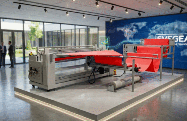 Svegea tubular knit slitter processing jersey fabric for T-shirt and underwear production