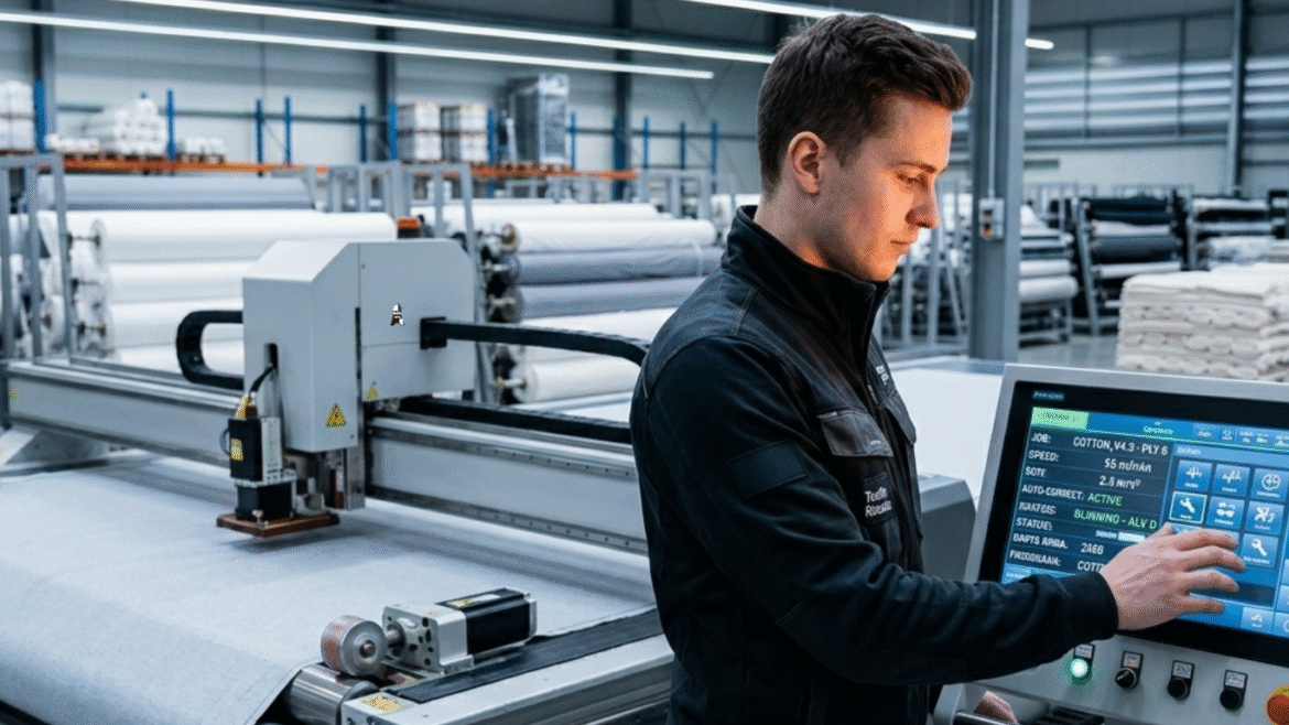 PLC-controlled cutting machine upgrading textile factory cutting room